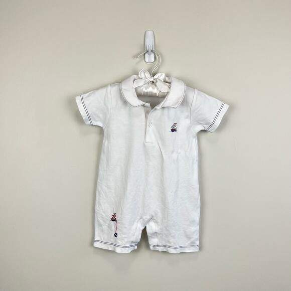 Kissy Kissy White Sailboat Playsuit Romper 9 Months - Picture 1 of 5